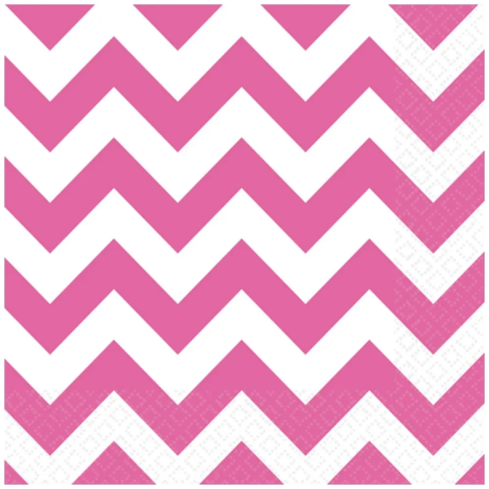 Set 20 Servetele Roz Zigzag 33 x 33 cm AMS 999504