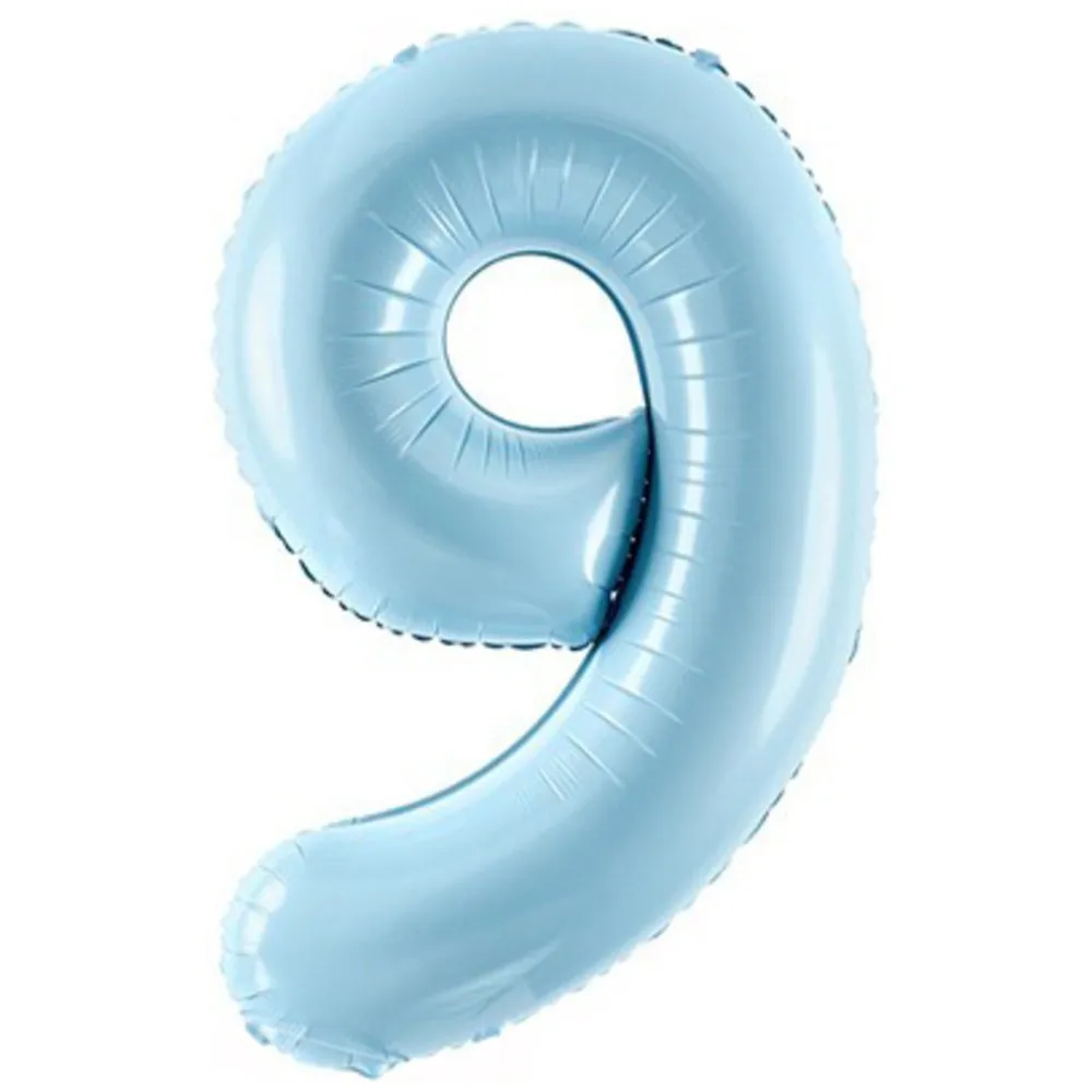 Balon folie cifra 9 Bleu 86 cm