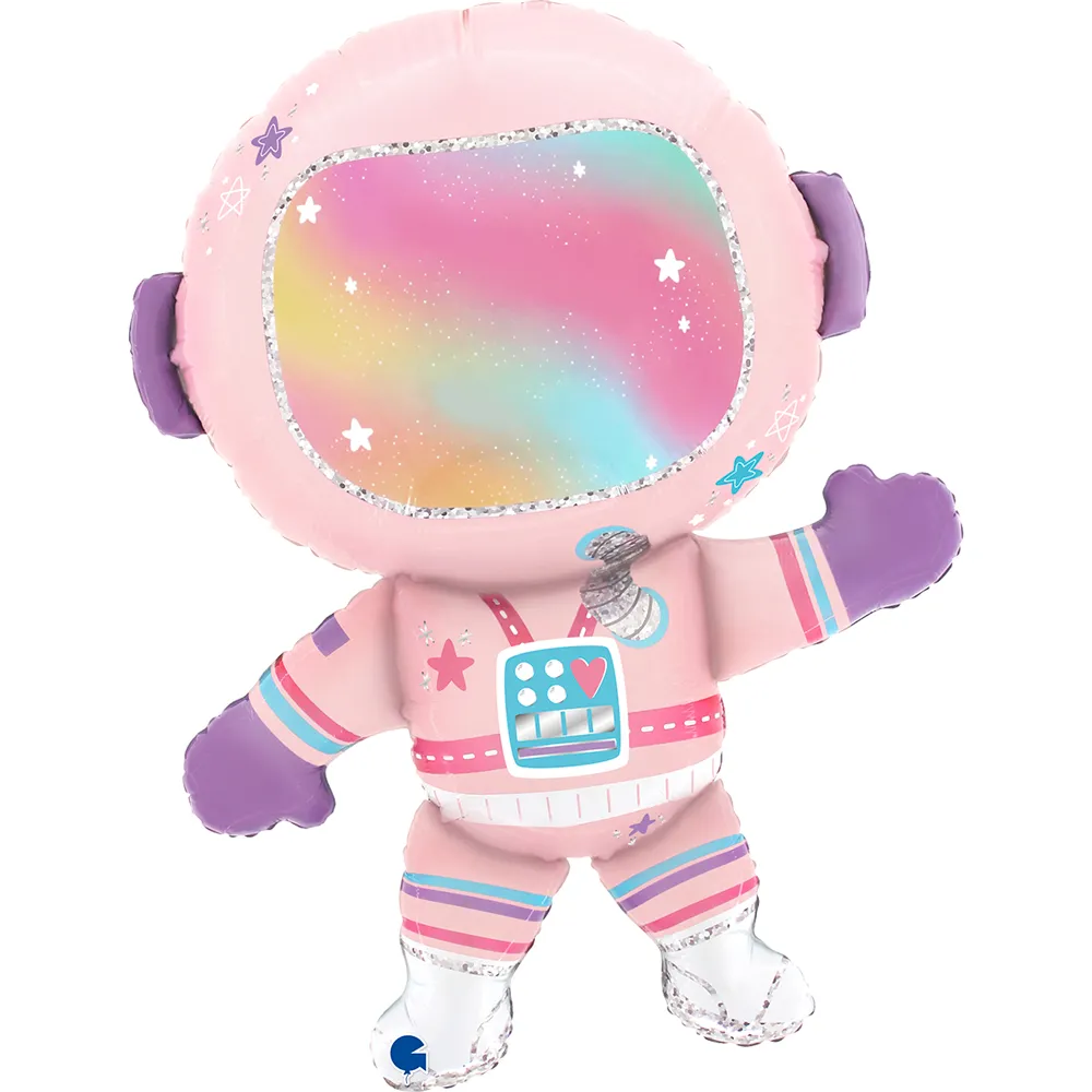Balon Folie Figurina Astronaut Roz 71cm