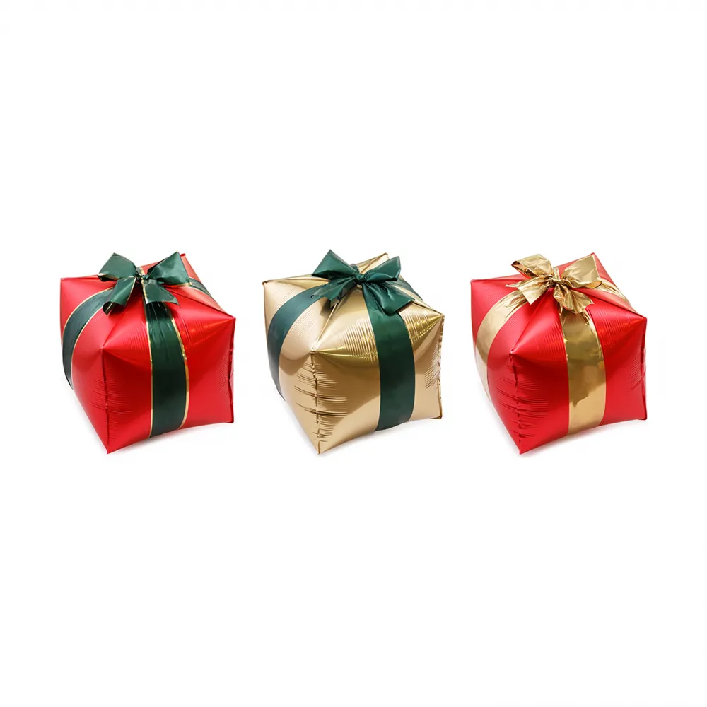Set 3 Baloane Folie Cadouri de Craciun 34x36