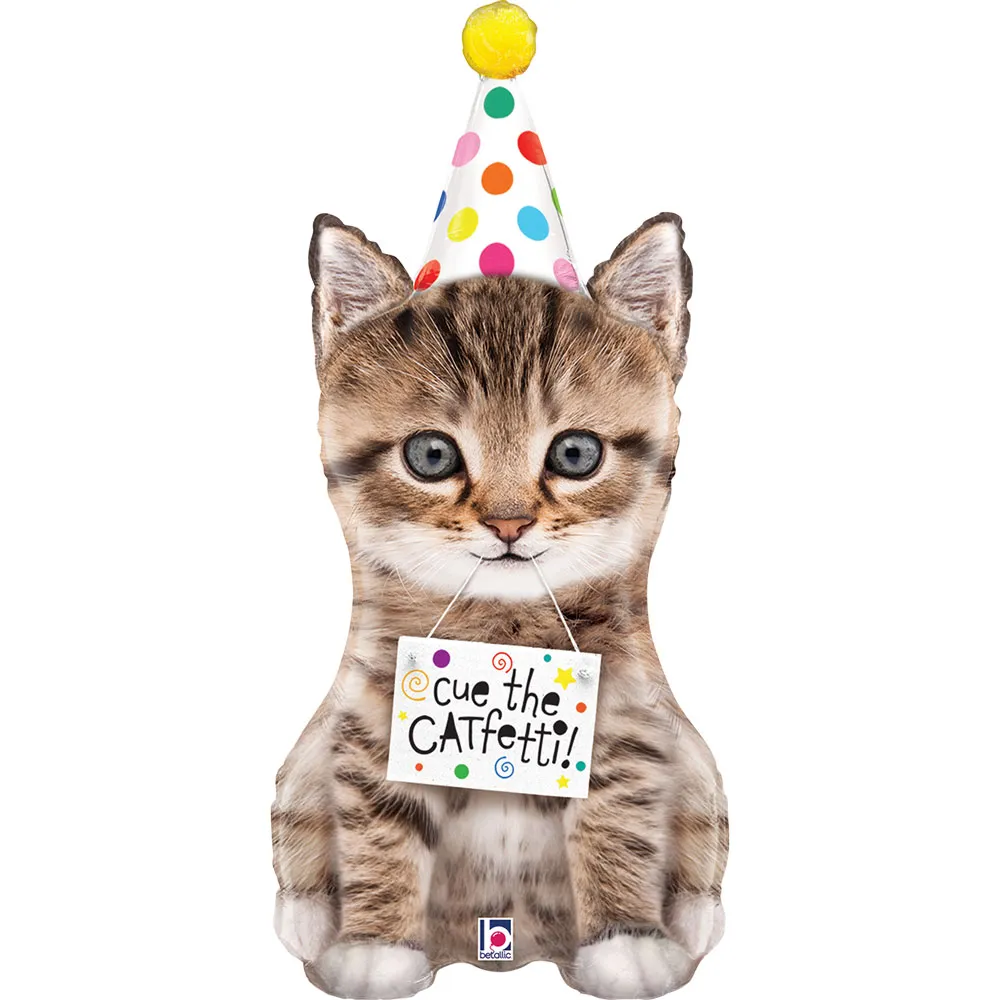 Balon Folie Figurina Happy Birthday Pisicuta 91cm