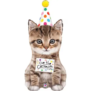 Balon Folie Figurina Happy Birthday Pisicuta 91cm