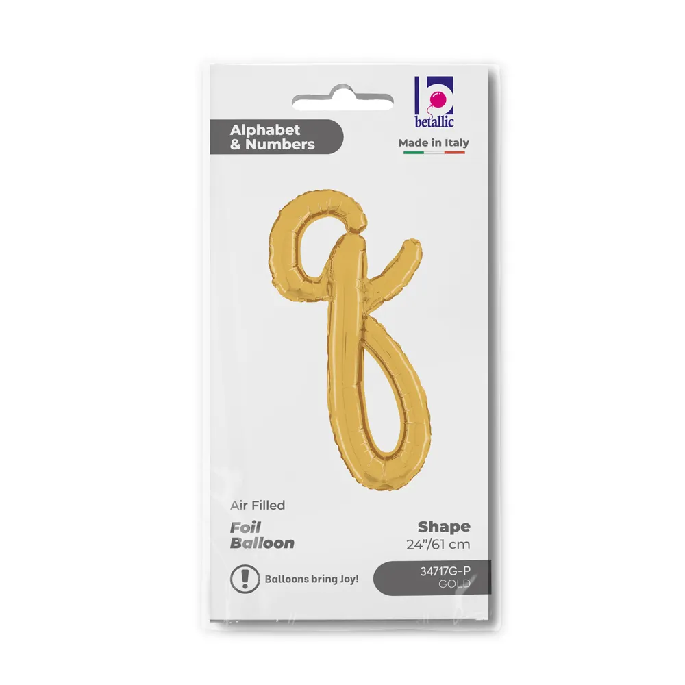 Balon Folie LITERA (AER) SCRIPT Q Auriu 61cm Grabo