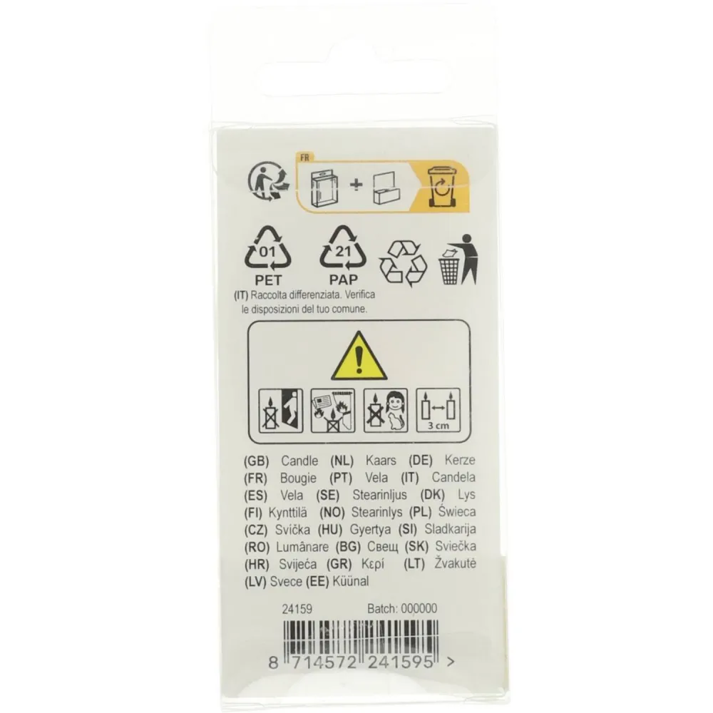Lumanare Tort Cifra 9 Contur Auriu 9cm