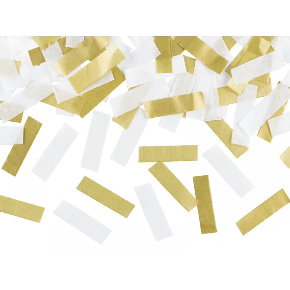 Tun Confetti Alb-Auriu Mix 35 cm