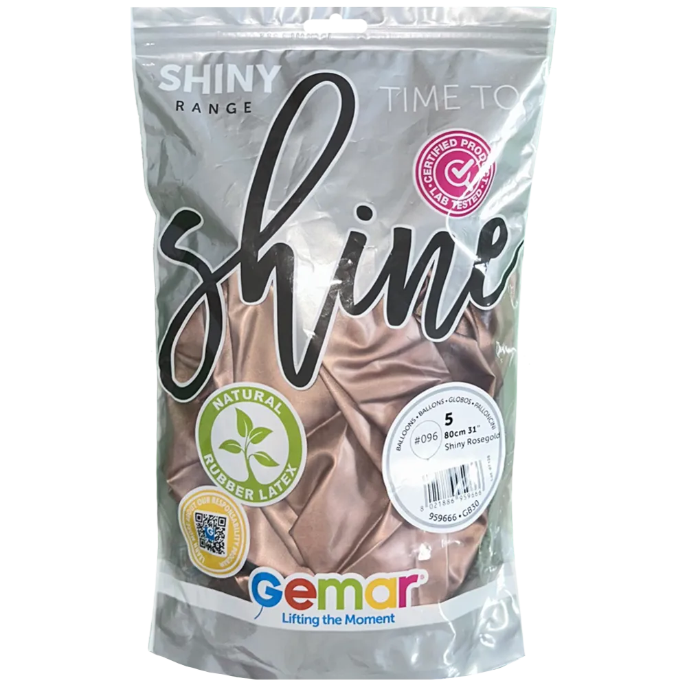 Baloane Latex Jumbo 80cm Shiny Rose Gold GB30.96