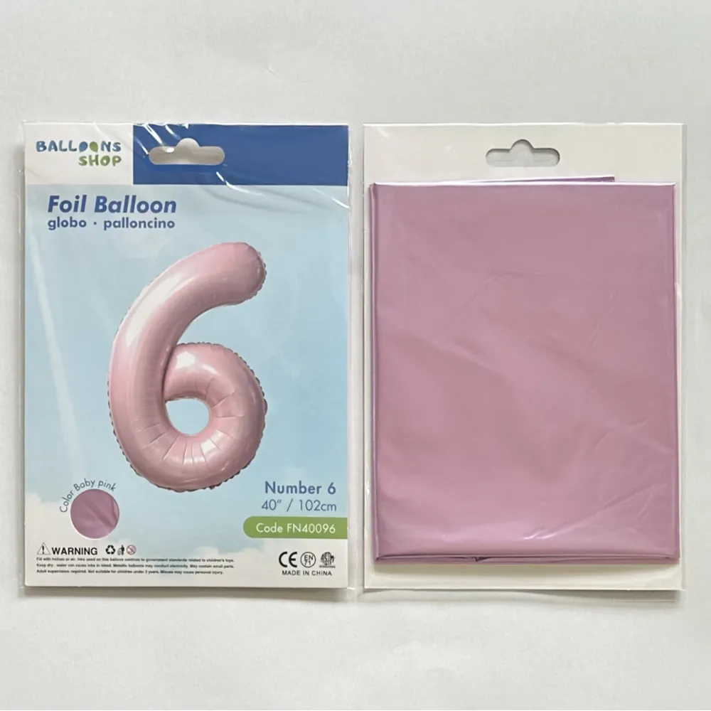 Balon Folie Cifra 6 Baby Pink 87cm