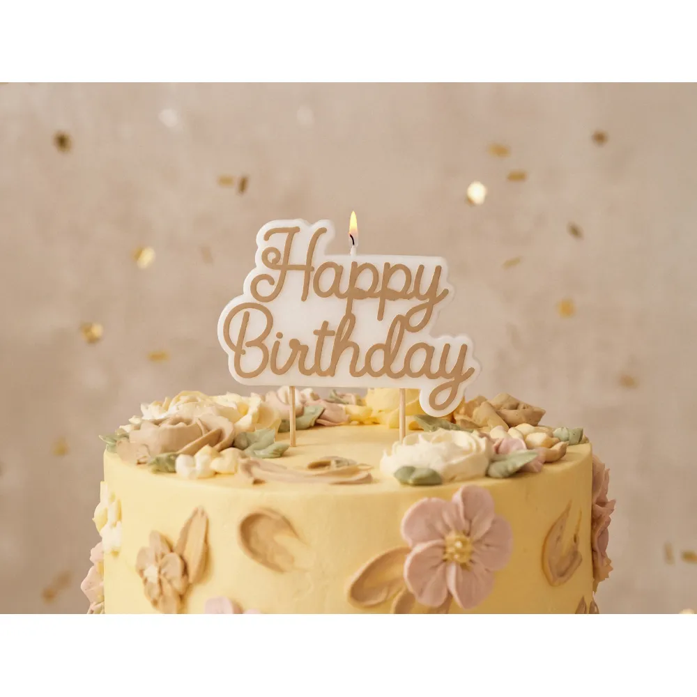 Lumanare Happy Birthday Aurie 7.5x10cm