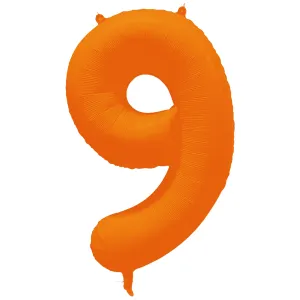Balon Folie Cifra 9 Portocaliu Neon 86cm R-10018-PKG