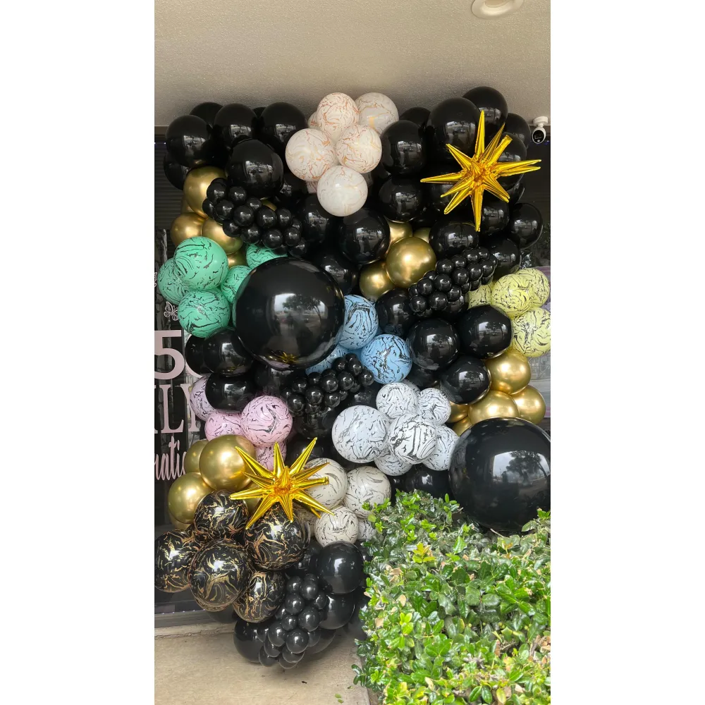 Baloane latex 30cm Space Nebula - Macaron BluePrint Colour - Black