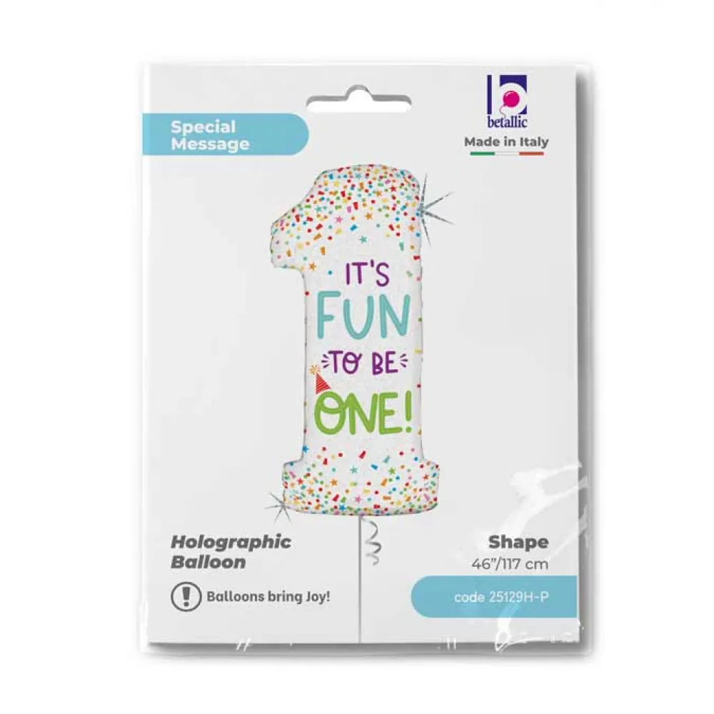 Balon Folie Figurina Cifra 1 Confetti 117 cm Grabo