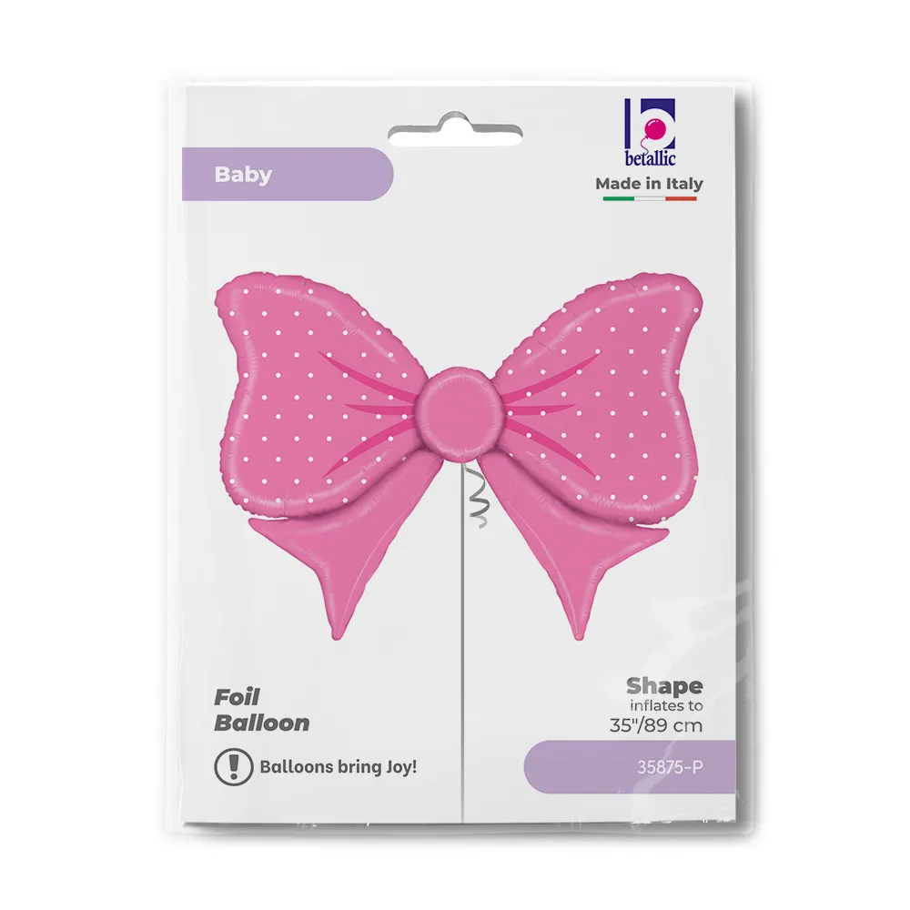 Balon Folie Figurina Funda Roz Polka Dots 89cm