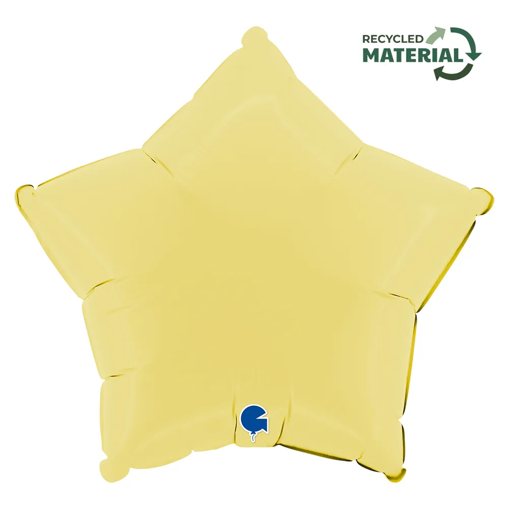 Balon Folie Stea Galben Mat 46cm