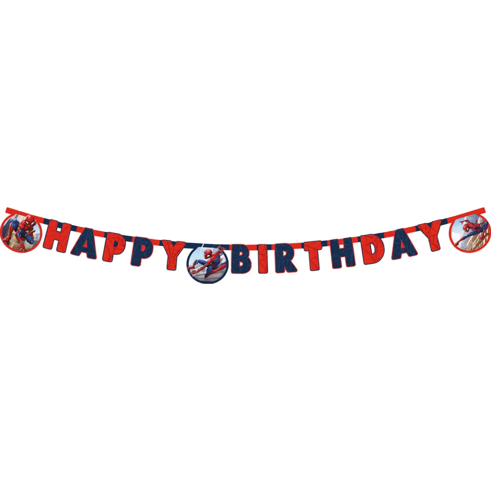 Banner Petrecere Happy Birthday Marvel Spiderman Crime Fighter