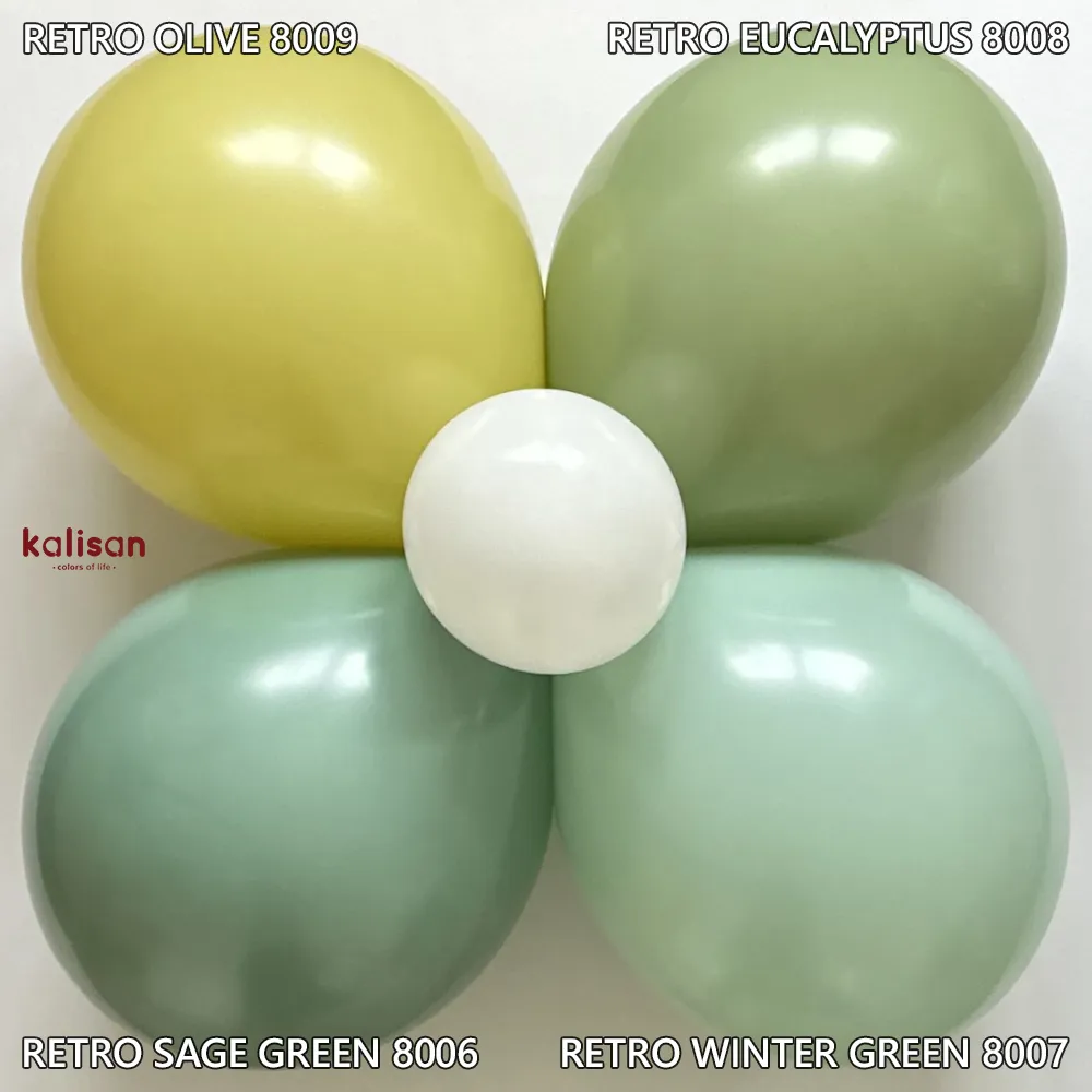 Baloane Latex 15cm K-Link Eucalyptus Retro 8008 30680082