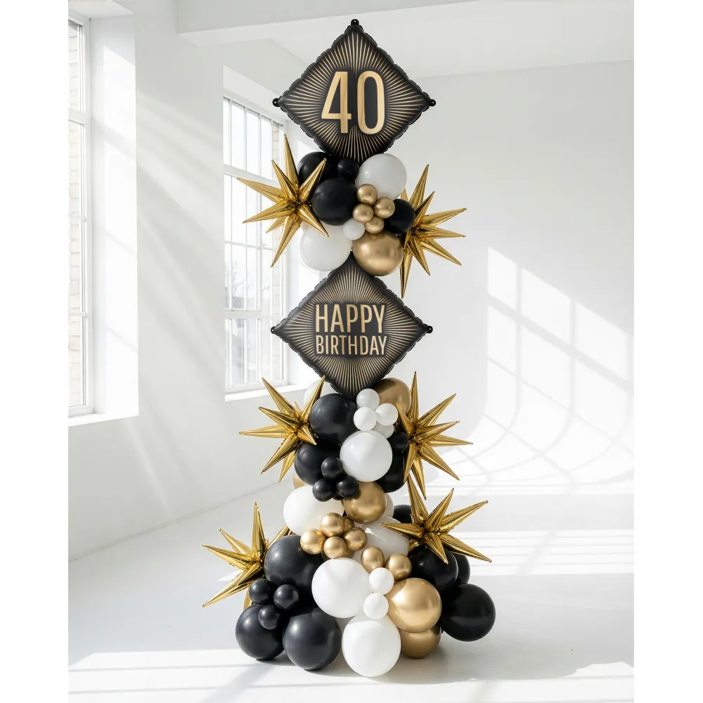 Balon Folie Romb 40 ANI Auriu 46cm