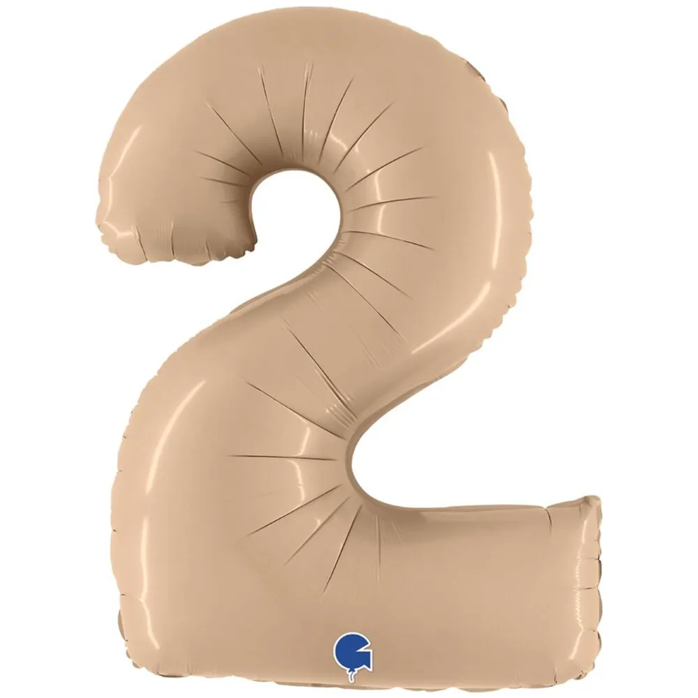 Balon Folie Jumbo CIFRA 2 Nude 102 cm Grabo