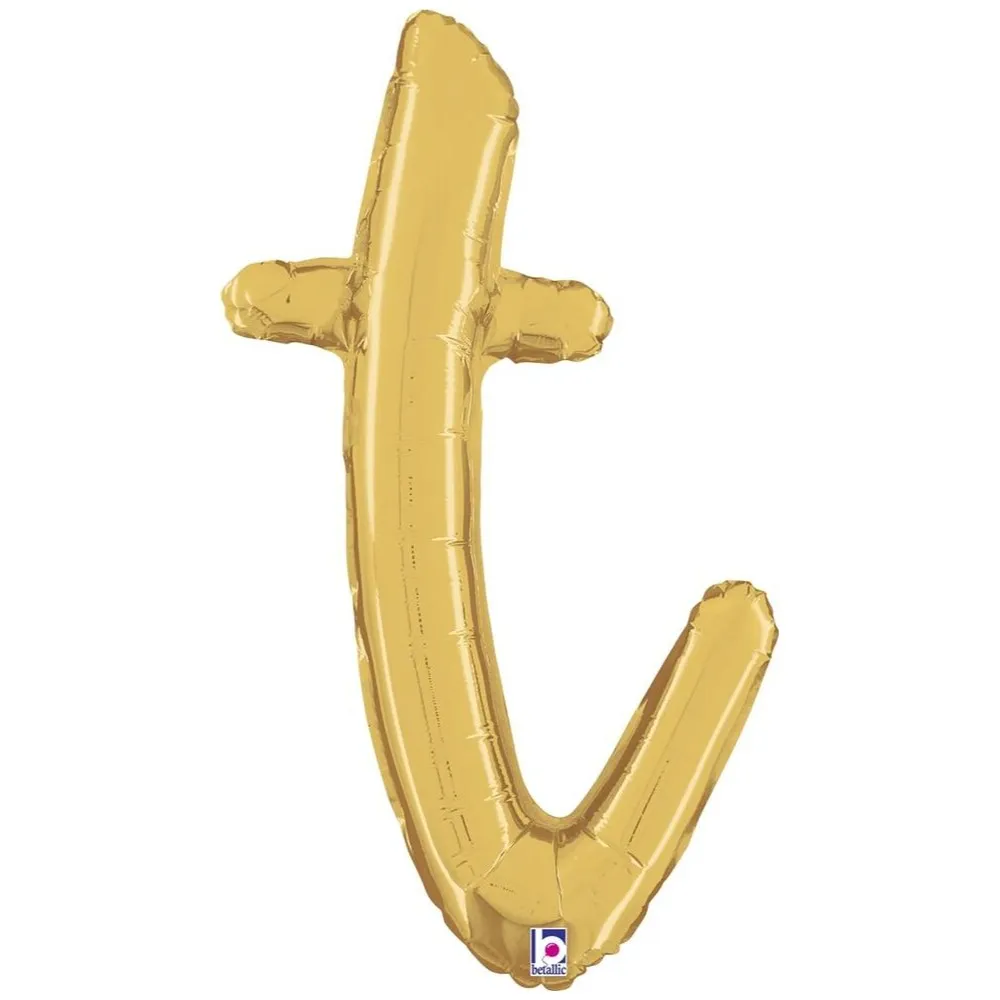 Balon Folie LITERA (AER) SCRIPT T Auriu 61cm Grabo