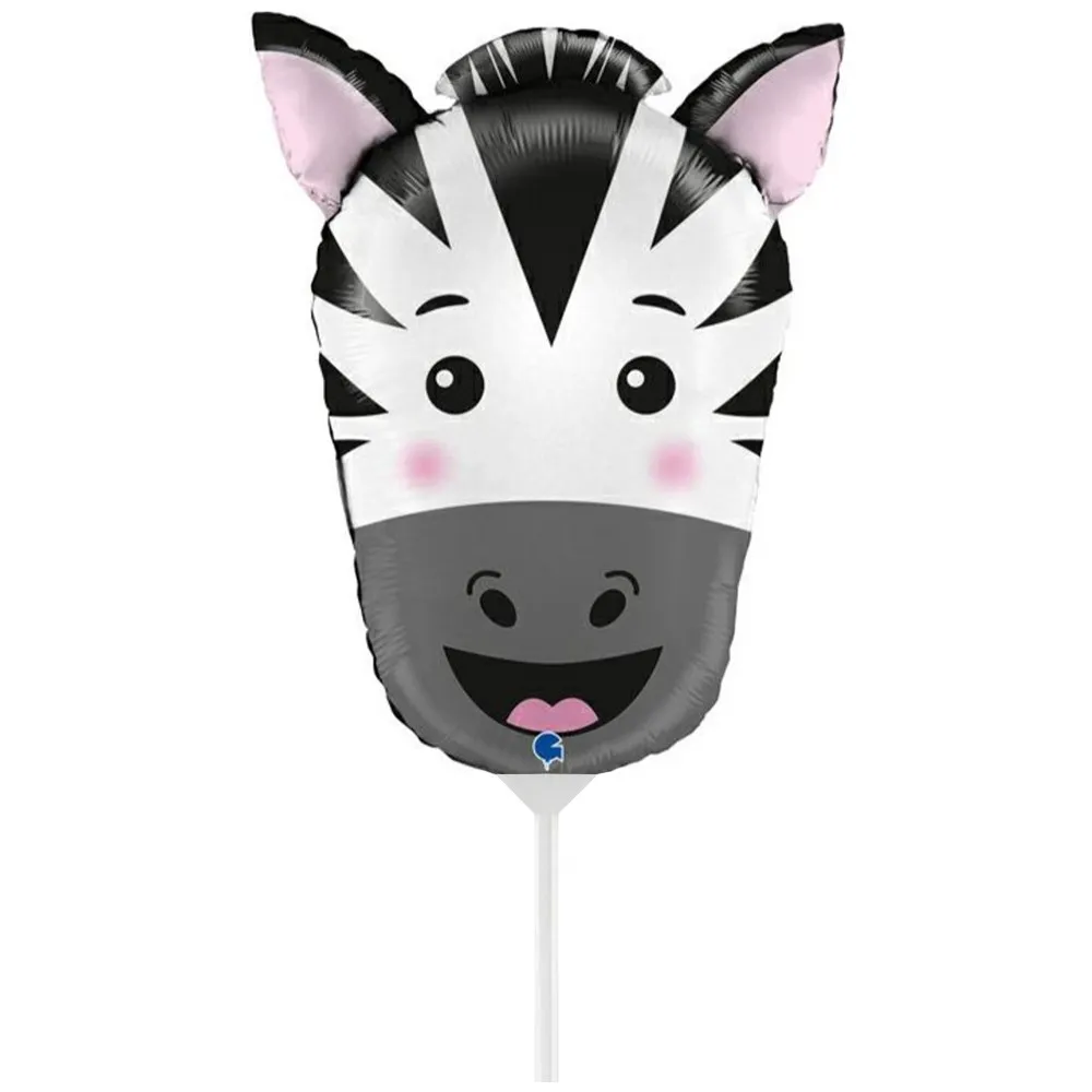 Balon Folie Mini-Figurina Cap Zebra (AER) 35cm Grabo