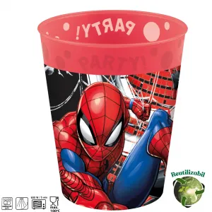 Set 4 Pahare Petrecere Reutilizabile 250ml Spiderman World of Web