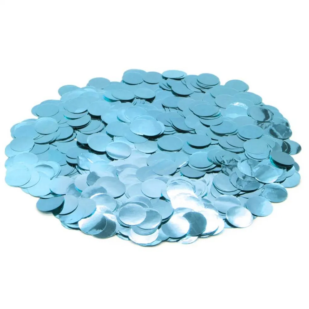 Confetti Metalic Albastru deschis 1.5cm Rotund 100g