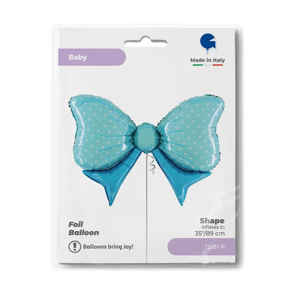 Balon Folie Figurina Fundita Bleu cu Buline 109 cm Grabo