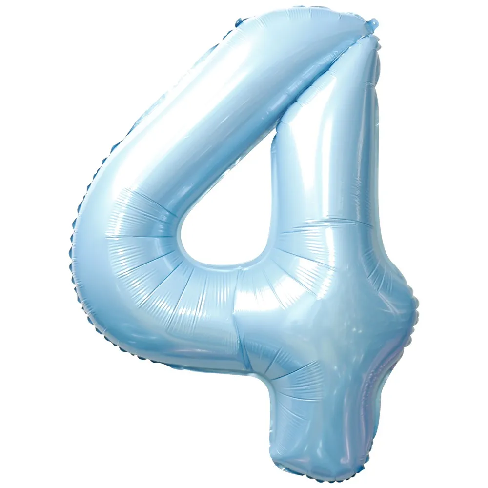 Balon Folie Cifra 4 Baby Blue 87cm