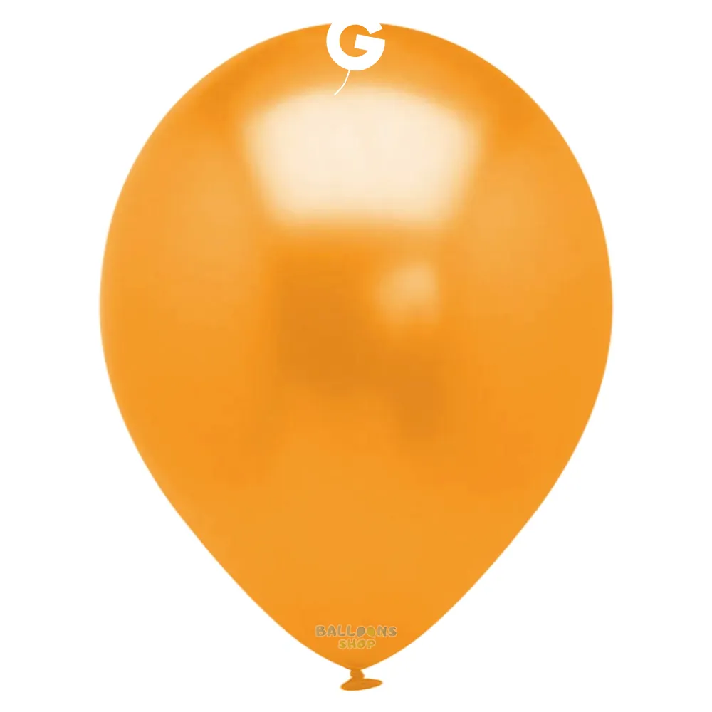 Baloane Latex 26cm Portocaliu Metalic GM90.31