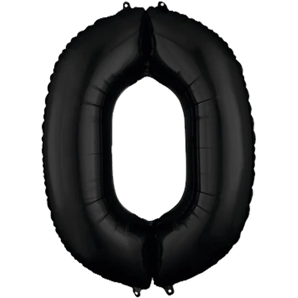 Balon Folie Cifra 0 Negru 86cm 3013911 ANAGRAM