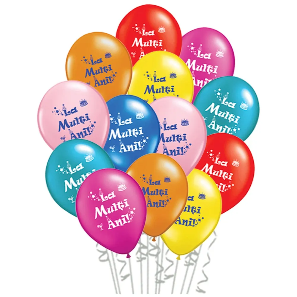 Set 12 Baloane Multicolor Print La Multi ani! G90.LMA