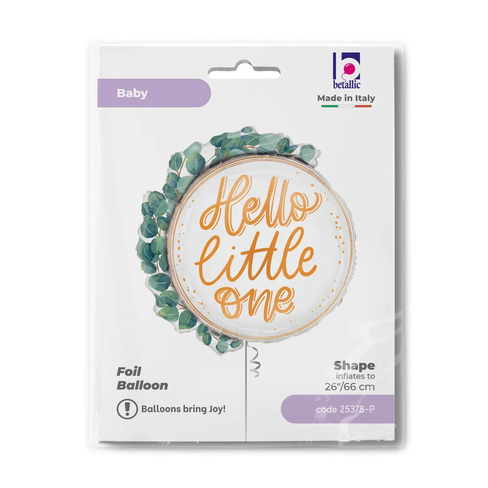 Balon Folie Figurin Hello Baby coronita Eucalipt 66cm