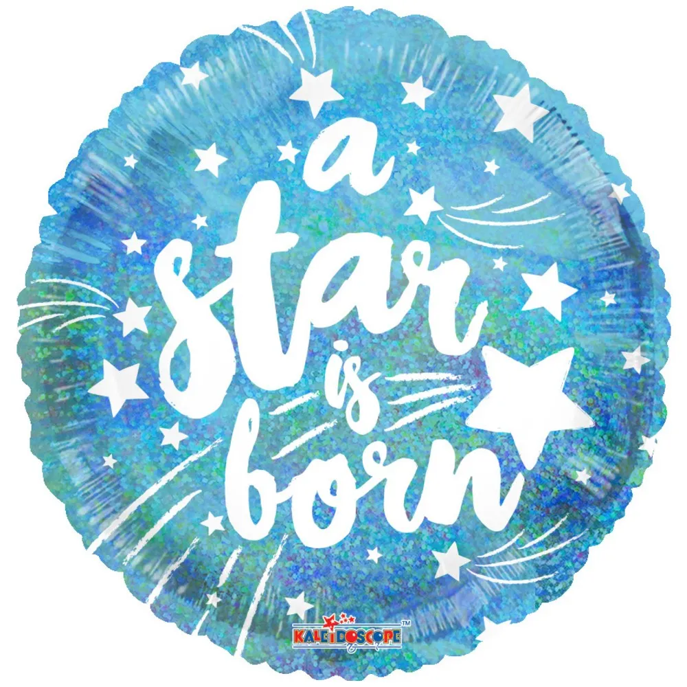 Balon Folie Rotund A star is Born Bleu 45cm Conver USA