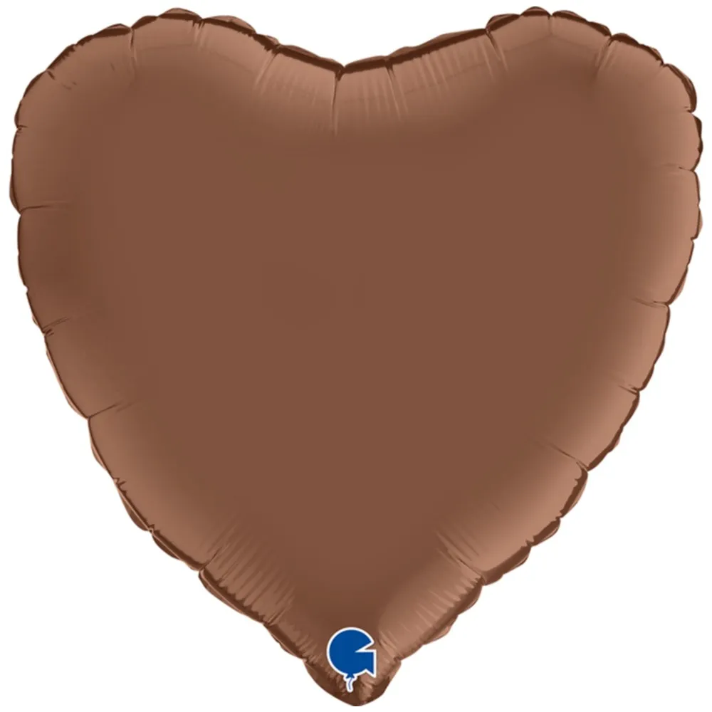 Balon Folie Inima Satin Chocolate 46 cm Grabo