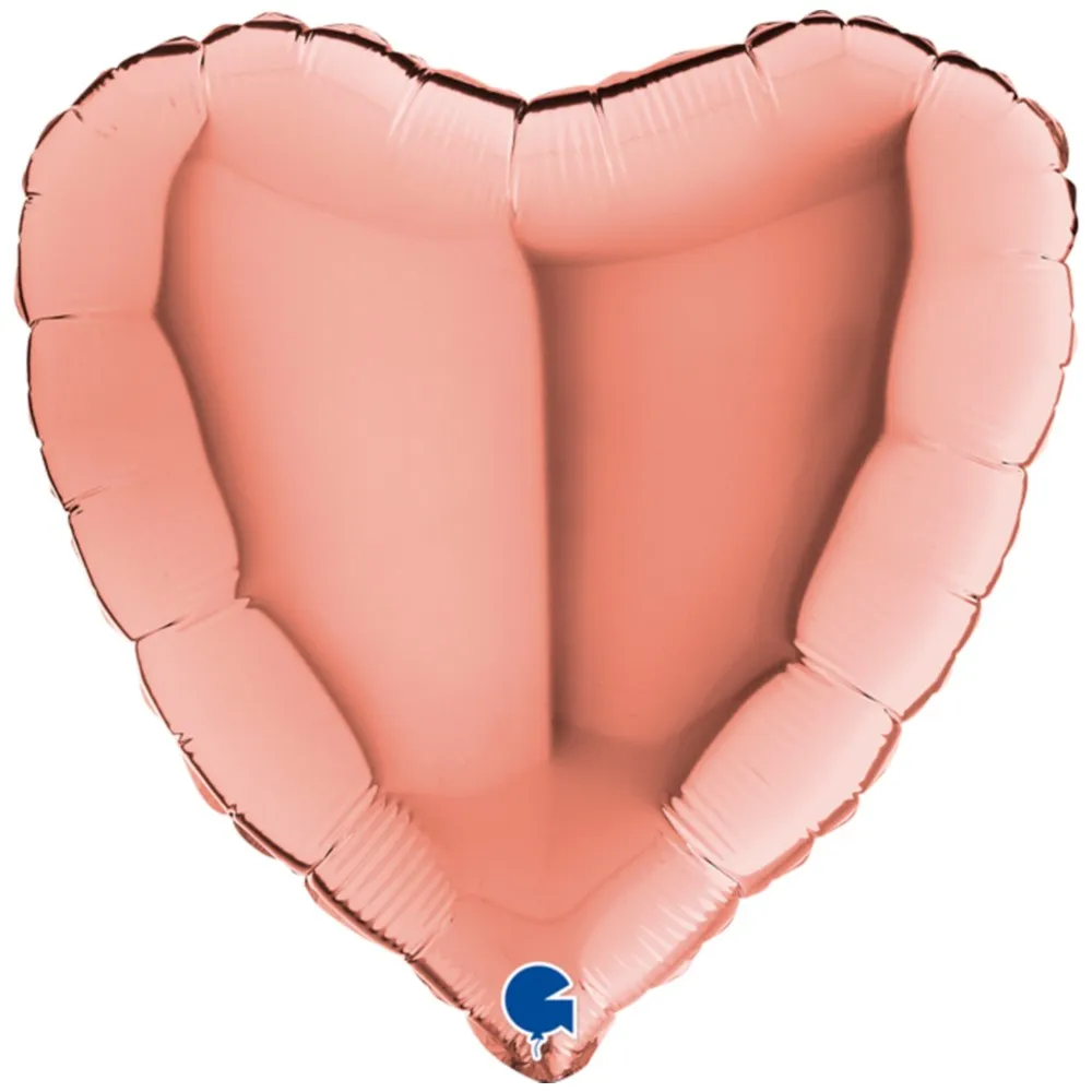 Balon Folie Inima Rose Gold 46cm Grabo