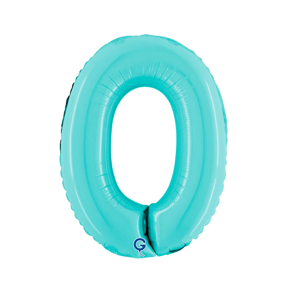 Balon Folie Cifra 0 Pastel Blue 36cm