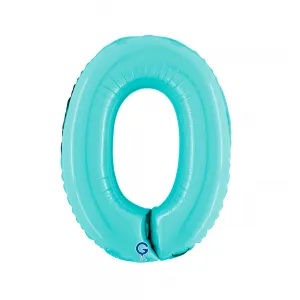 Balon Folie Cifra 0 Pastel Blue 36cm