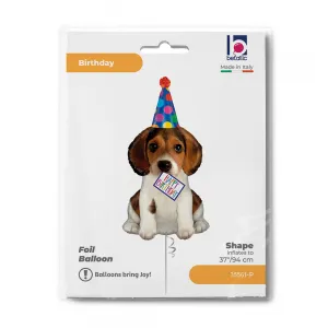 Balon Folie Figurina Happy Birthday Catelus 94cm