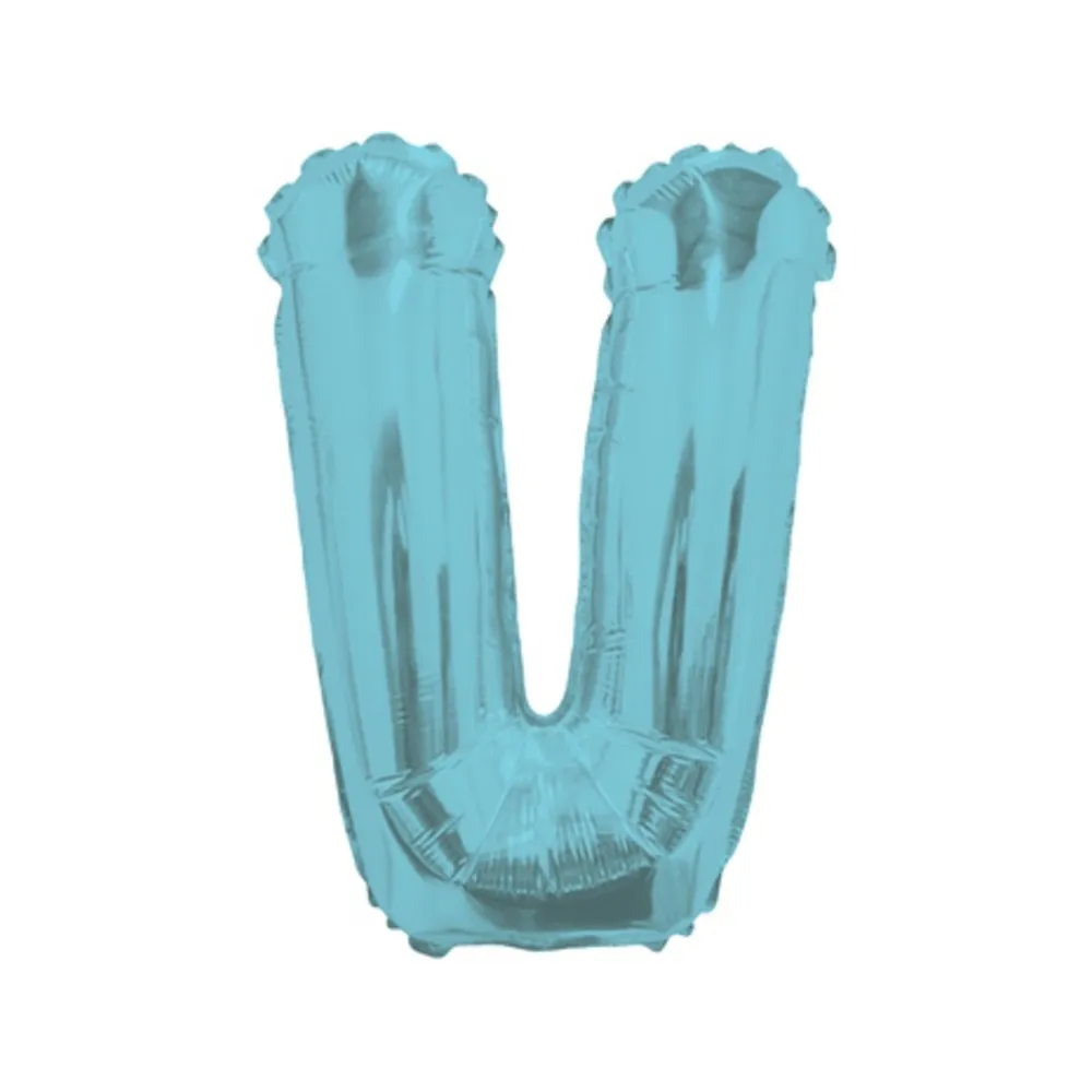 Balon folie 35cm Litera V BLEU 34843-14