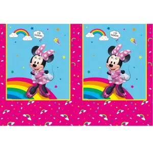 Fata de masa petrecere 120x180cm Minnie Rainbow Makes Me Smile