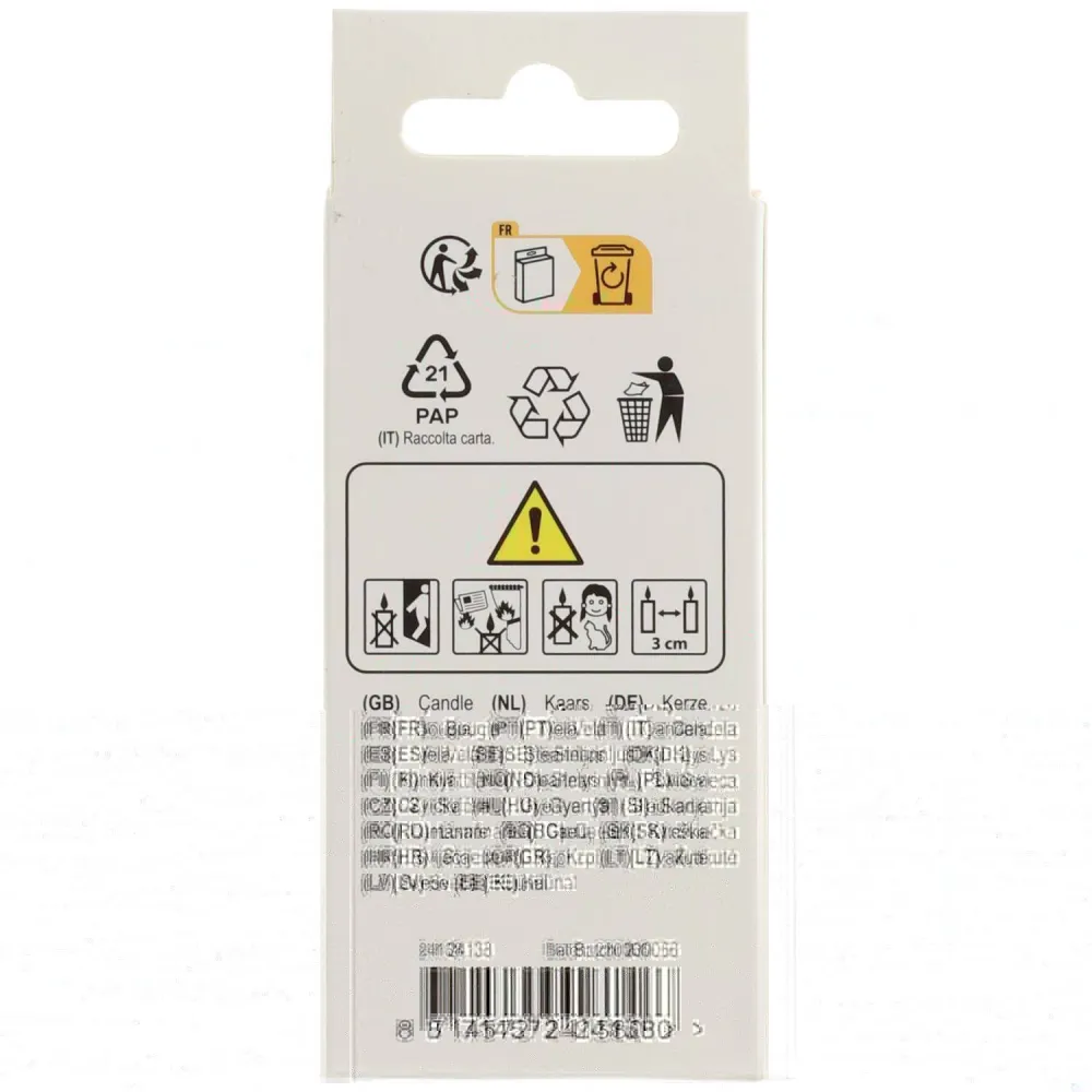 Lumanare Tort Cifra 8 Argintiu 5cm