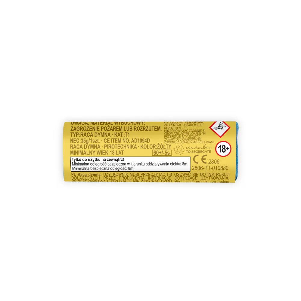 SET 5 Fumigene Galbene 11.5cm