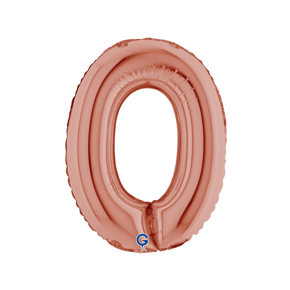 Balon Folie Cifra 0 Rose Gold 36cm