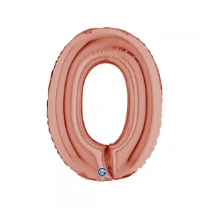 Balon Folie Cifra 0 Rose Gold 36cm