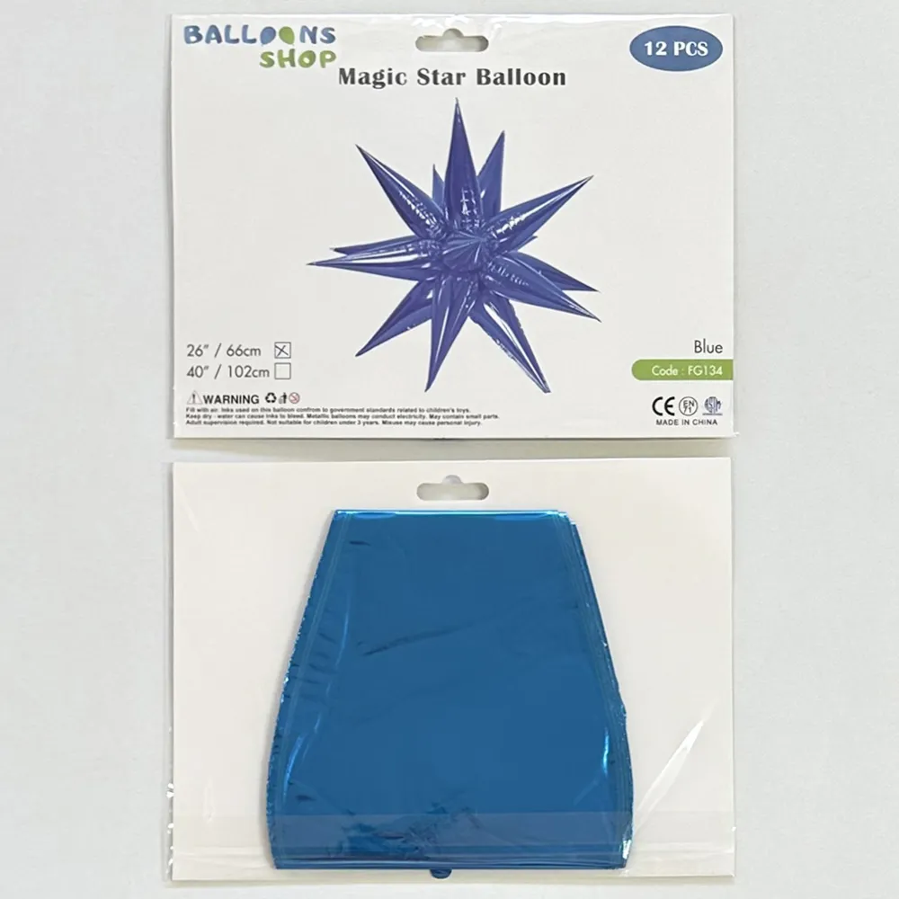 Balon Folie Stea Magica Albastra 66cm