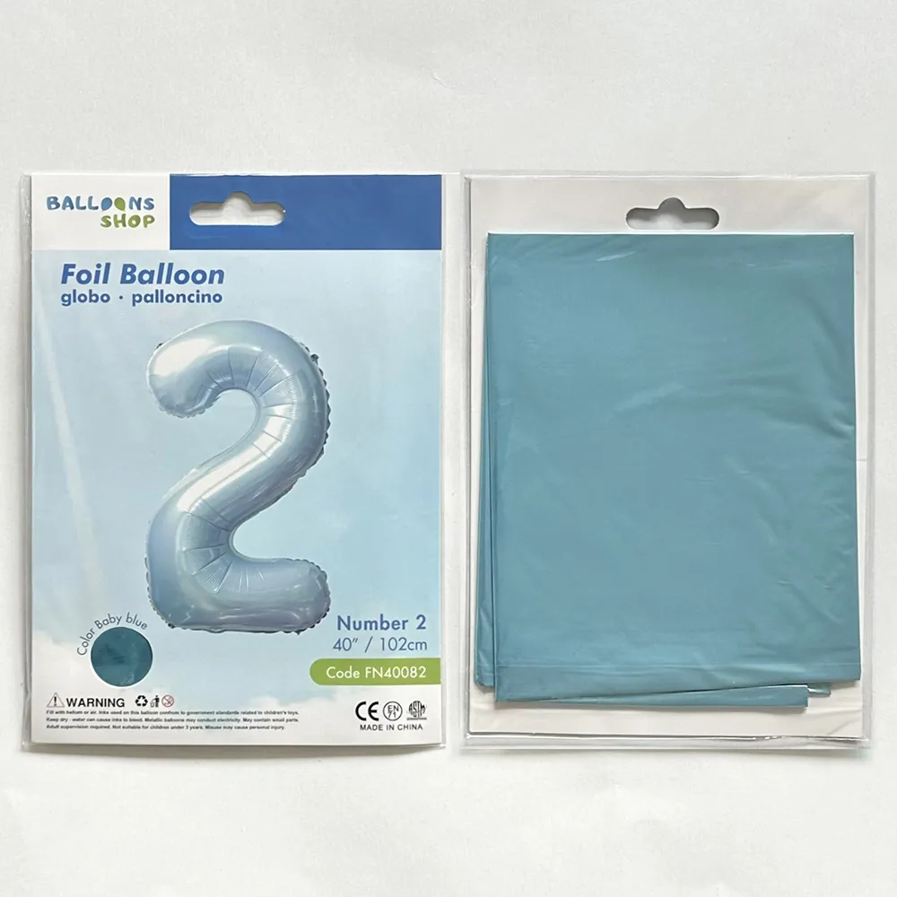 Balon Folie Cifra 2 Baby Blue 87cm