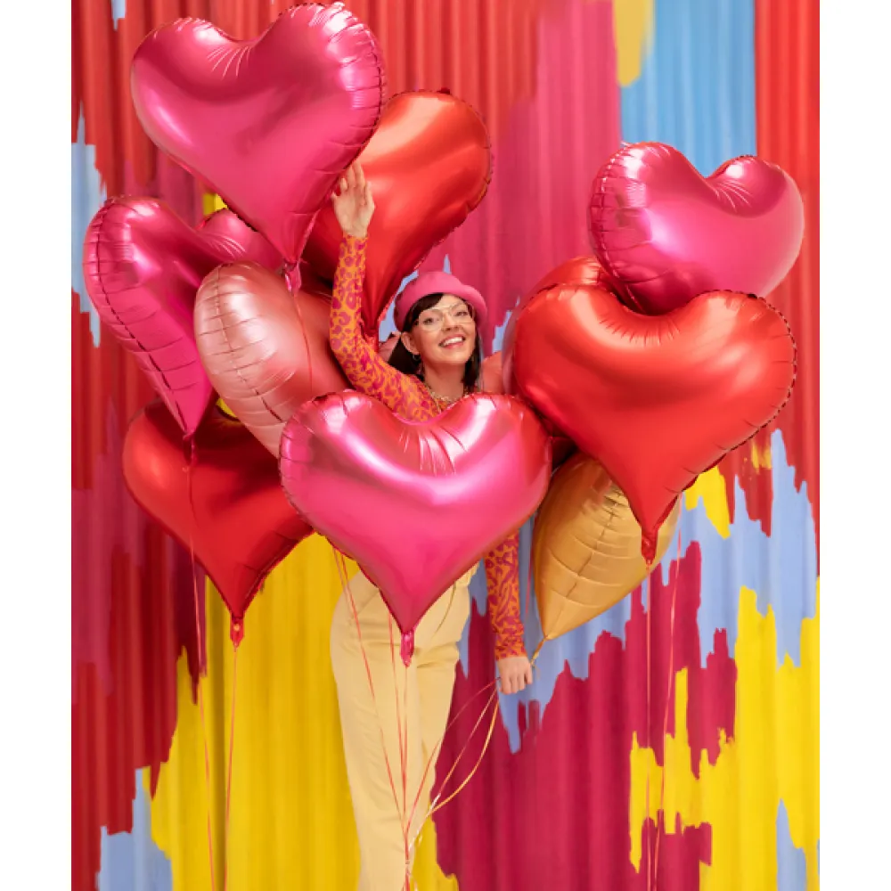 Balon Folie Inima Fucsia 75x64.5cm