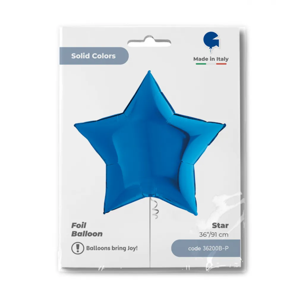 Balon Folie Stea Albastra 91 cm Grabo
