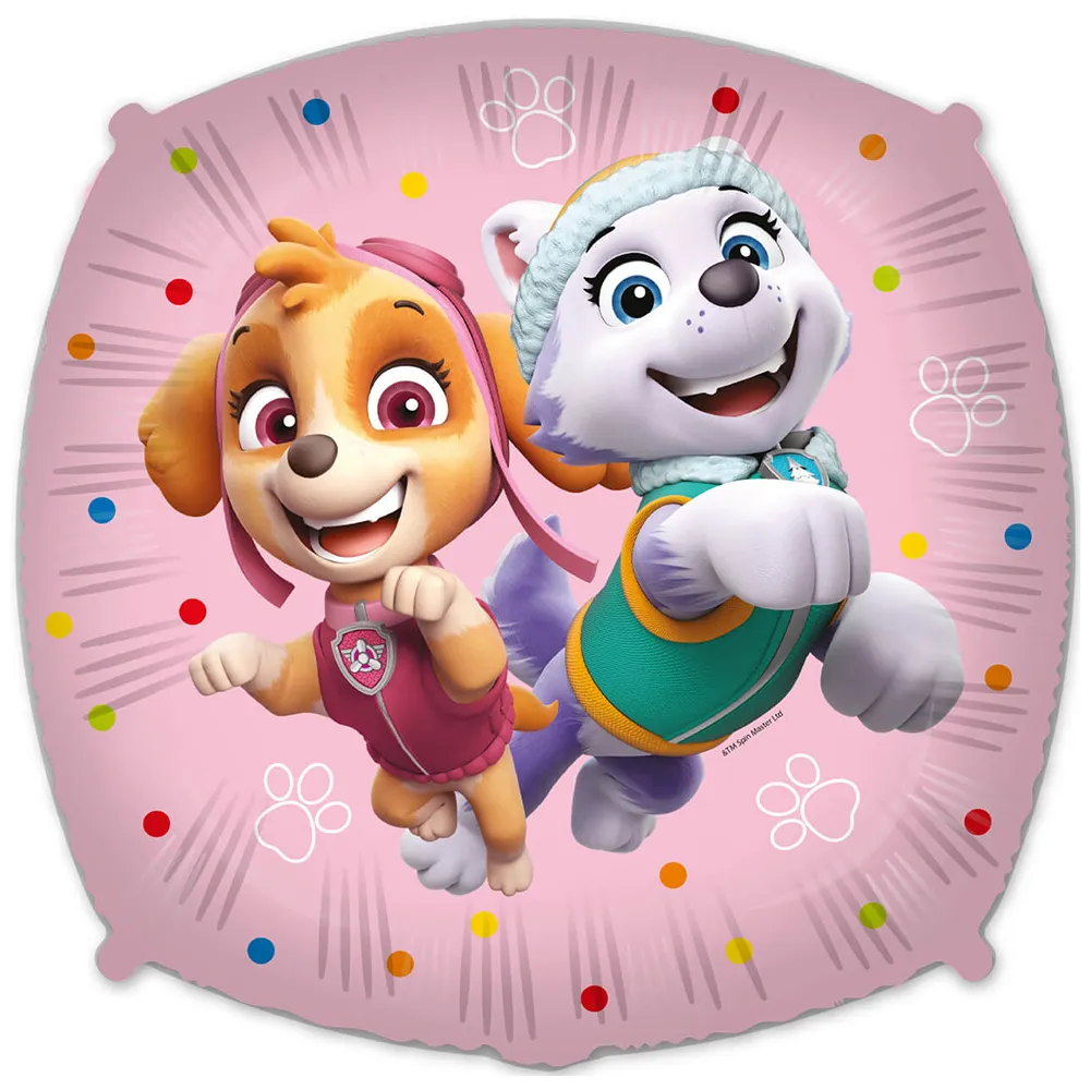 Balon Folie Patrat 46cm Patrula Catelusilor Skye si Everest