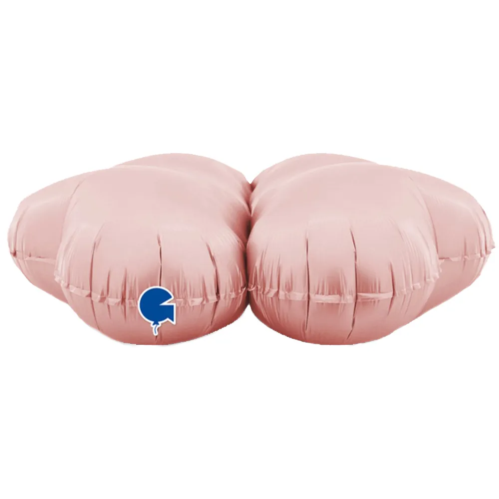 Balon Folie Baza pentru baloane Inimi Satin Roz 41cm Grabo