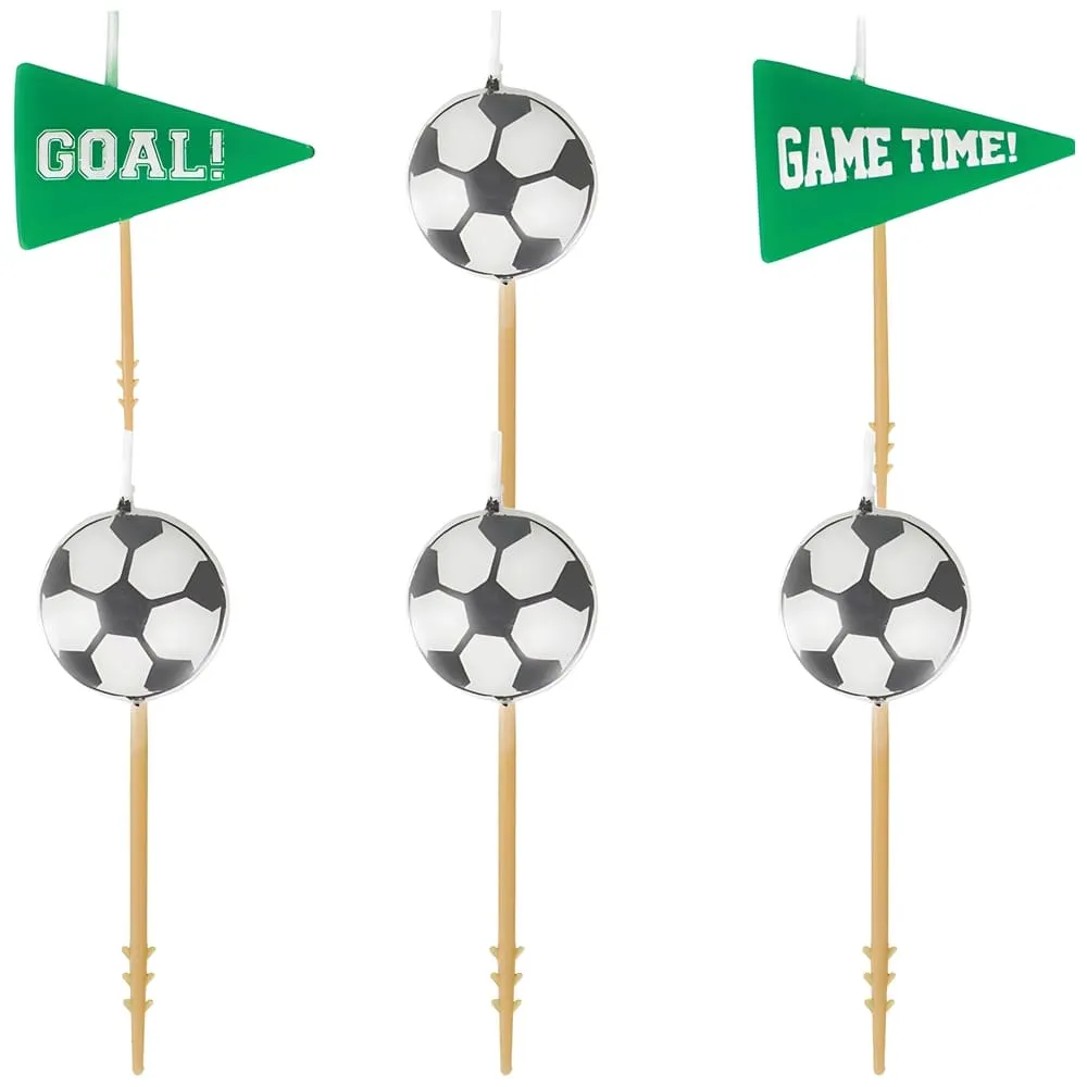 Set 6 Lumanari Tort Fotbal 7.5cm 172902